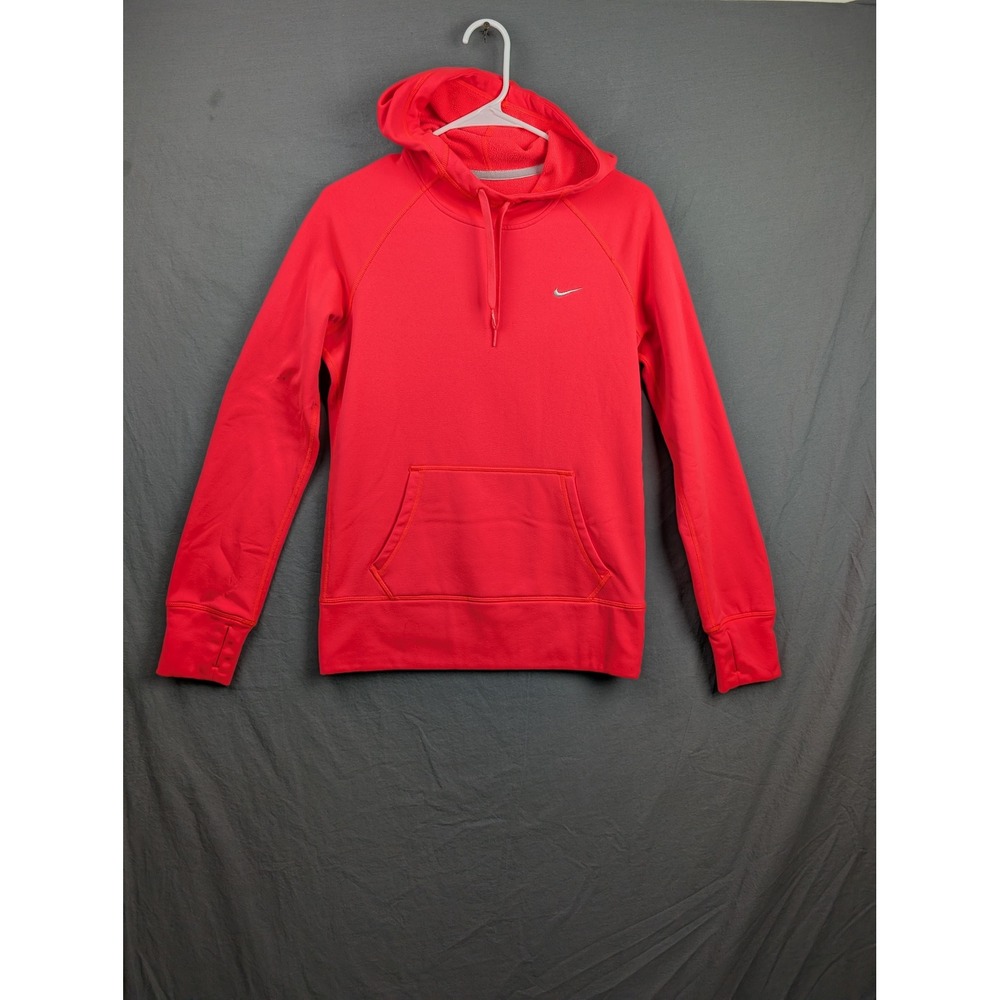 Nike Womens Therma-FIT Hoodie Small Pink Pullover Sweatshirt